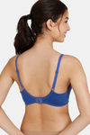 Zivame Essentials Double Layered Non Wired Full Coverage T-Shirt Bra - Sodalite Blue — thumbnail 3